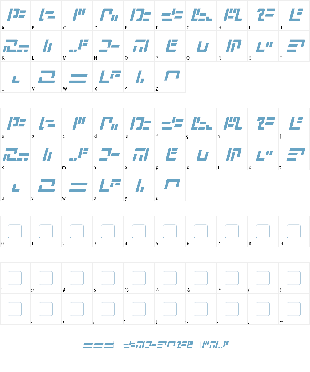 Modern Iaconic Font Character